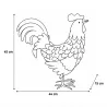 Décoration coq métal 44×15×45 cm – Jardin & extérieur