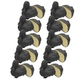 Pack 10 Appelants Eiders Noirs Moussés avec Quille Lestée