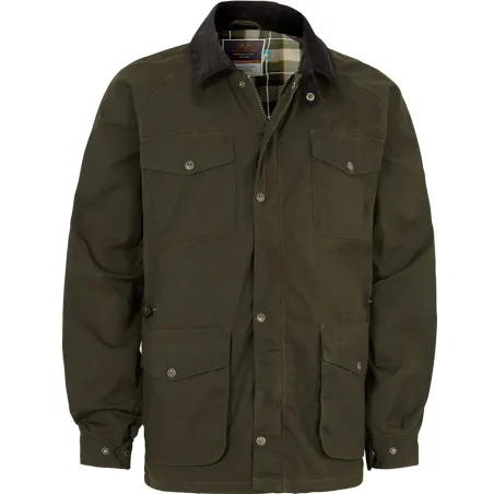 Veste cirée 1919 isolation thermique coton ciré vert kaki S à 3XL