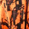 Poncho imperméable polyester enduit orange taille unique