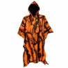 Poncho imperméable polyester enduit orange taille unique