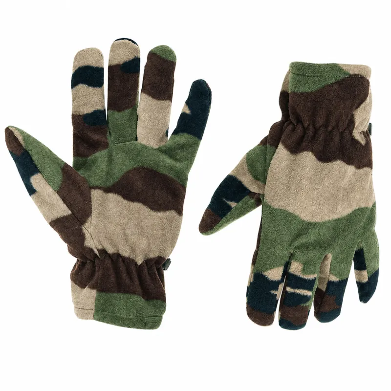 Gants polaires légers élastique fibre polaire polyester camo