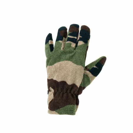 Gants polaires légers élastique fibre polaire polyester camo