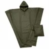 Poncho imperméable polyester enduit kaki taille unique