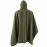 Poncho imperméable polyester enduit kaki taille unique