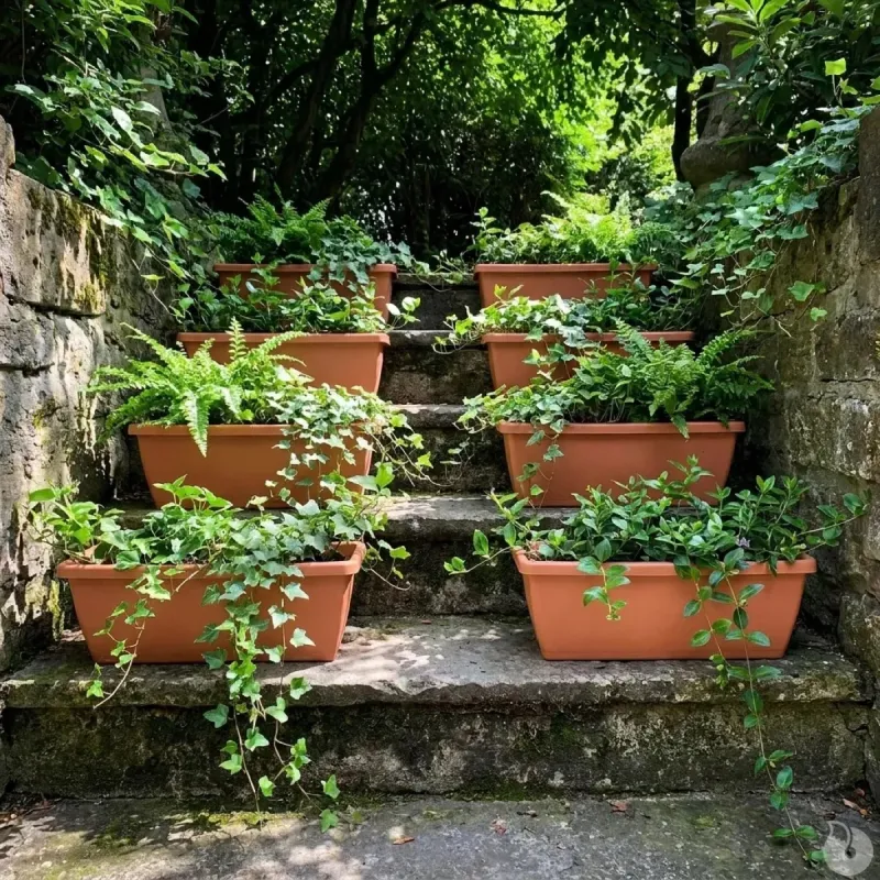 Lot de 8 Balconnières Elho® 70x16cm en terre cuite