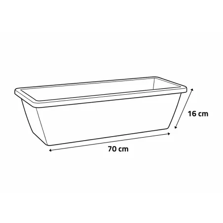 Lot de 8 Balconnières Elho® 70x16cm en terre cuite