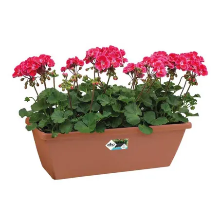 Lot de 8 Balconnières Elho® 50x16cm en plastique effet terre cuite