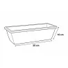 Lot de 4 Balconnières Elho® 50x16cm en plastique effet terre cuite