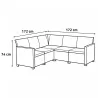Ensemble mobilier de jardin Keter Claire 1 canapé + 1 table basse gris