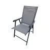Ensemble Apéro 5 Pièces - Table + 4 Chaises Pliables en Acier et Textilène
