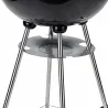 Barbecue mobile Ø46 cm avec roues - Grille chromée et bol émaillé