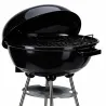 Barbecue mobile Ø46 cm avec roues - Grille chromée et bol émaillé