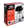 Barbecue mobile Ø46 cm avec roues - Grille chromée et bol émaillé