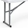 Banc de jardin pliable blanc 180 X 27 X 43 cm 3 personnes