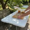 Table pliante en résine 10 couverts 180x70x74cm pieds métal