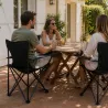 Lot de 4 Chaises Easy C2 pliable noire - Structure acier et polyester 600D