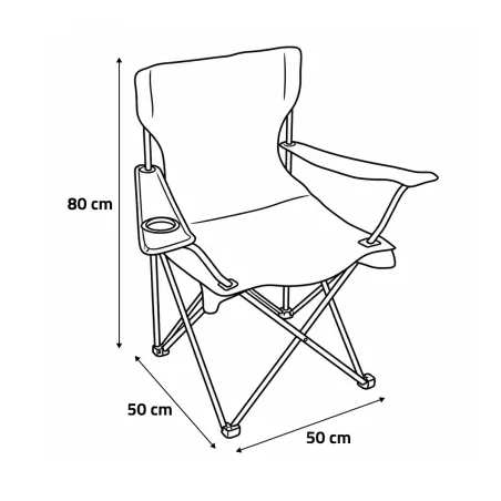 Lot de 4 Chaises Easy C2 pliable noire - Structure acier et polyester 600D