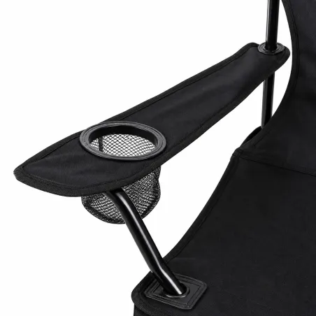 Lot de 2 Chaises Easy C2 pliable noire - Structure acier et polyester 600D