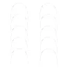Lot de 10 tiges en fibre de verre pour tunnel de jardin - Ø 6 mm x 2,5 m - Vert