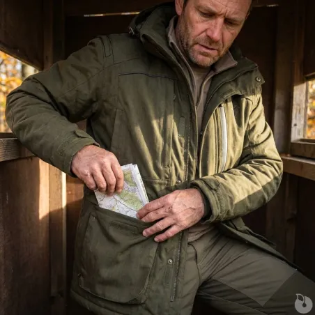 Veste STAGUNT Northgame capuche amovible gilet fluo