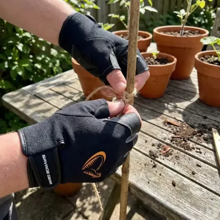 Gants néoprène homme - Dos main chaud et antidérapant - Noir