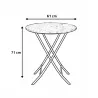 Ensemble Bistrot Table Ronde Ø61cm + 2 Chaises en Osier - Acier Noir