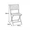 Ensemble Bistrot Table Ronde Ø61cm + 2 Chaises en Osier - Acier Noir