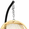 Chaise suspendue 4 pieds en acier avec coussin polyester - Design pliant et détente