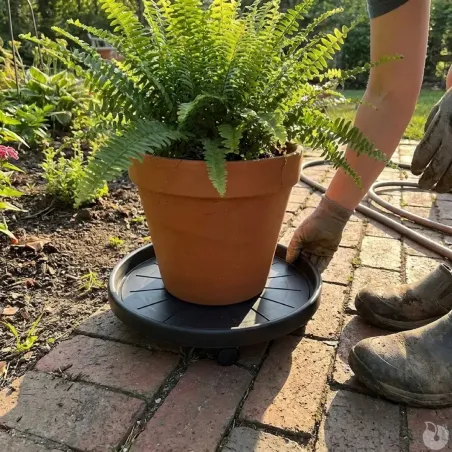 Support de plantes à roulettes 30 cm