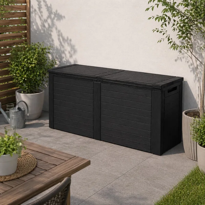 Coffre de rangement jardin polypropylène 115 cm