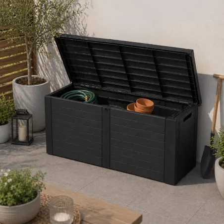 Coffre de rangement jardin polypropylène 115 cm
