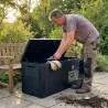 Coffre de rangement jardin polypropylène 115 cm