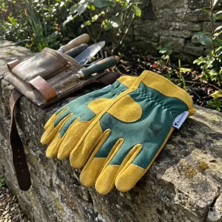 Gants de travail cuir Black Fox - Taille 8 - Protection et dextérité pour la manutention du bois