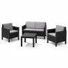 Ensemble salon de jardin Chicago marron Keter®