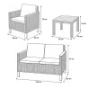 Ensemble salon de jardin Chicago marron Keter®