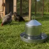 Abreuvoir Poules à Double Parois en Tôle Galvanisée 8 L