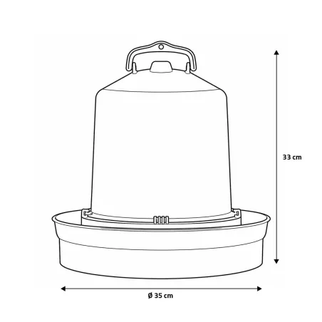 Abreuvoir base profonde pour volailles 8,5 litres