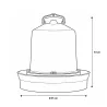 Abreuvoir base profonde pour volailles 8,5 litres
