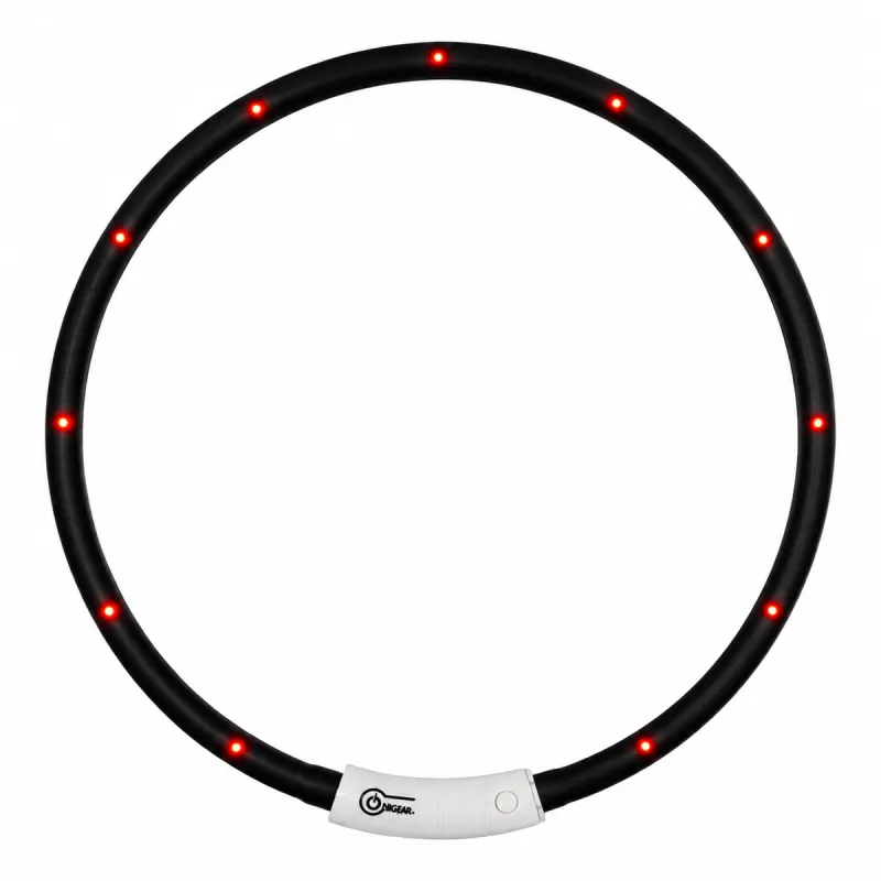 Collier Lumineux Réglable Noir - Visibilité jusqu'à 500m