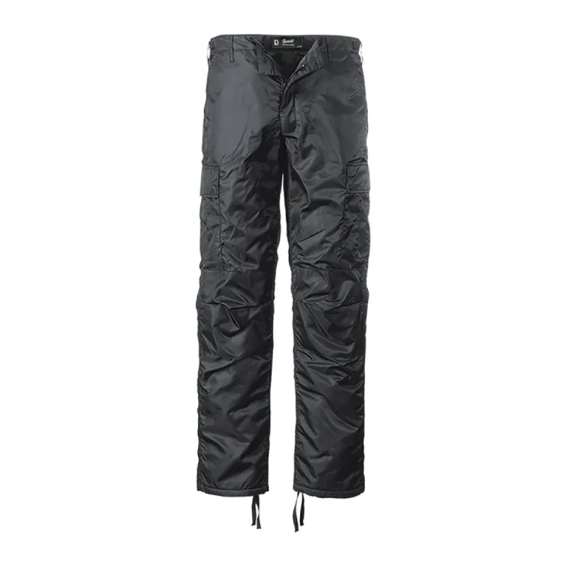 Pantalon thermo homme Brandit® noir - Coupe droite coupe-vent