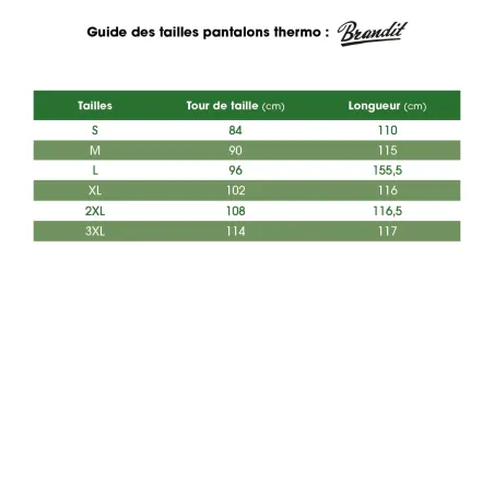 Pantalon thermo homme Brandit® Olive - Nylon coupe-vent et hydrofuge