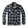 Chemise Polaire Homme Jeff Brandit® - Gris et Noir - Manches Longues