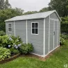 Abri de jardin Lys en plastique 240x287x230,8cm - Résistant et spacieux