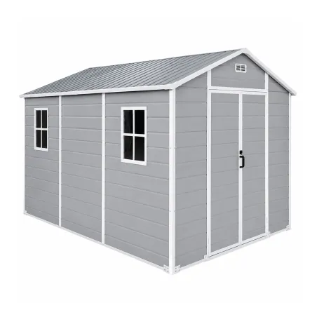 Abri de jardin Lys en plastique 240x287x230,8cm - Résistant et spacieux