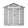 Abri de jardin Lys en plastique 181x231x222cm - Panneaux 12mm & structure aluminium