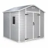 Abri de jardin Lys en plastique 181x231x222cm - Panneaux 12mm & structure aluminium