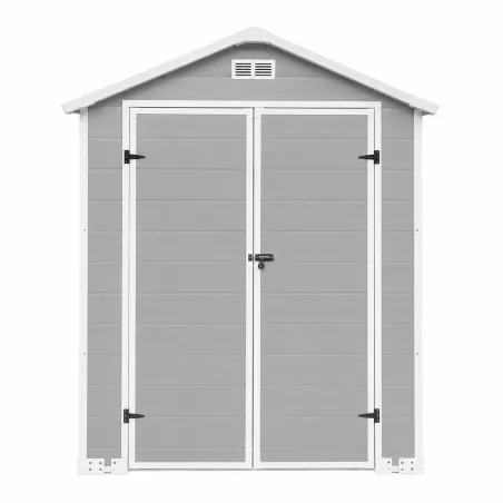 Abri de jardin Lys en plastique 172x173x212,5 cm - Panneaux 12 mm et structure aluminium