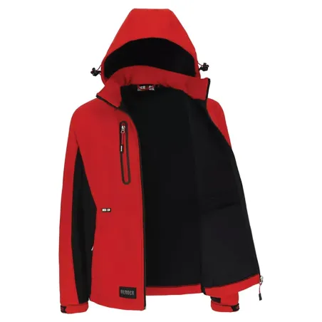 Veste Softshell Trystan Rouge/Noir Herock M à 3XL – Chaude & résistante