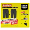 Pack 2 shorts travail Mekong gris extensible 260g/m²